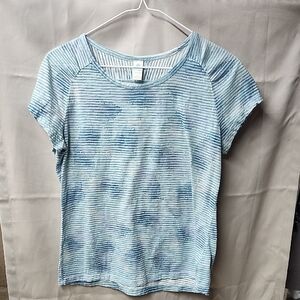 Womens Feather Burnout Short Sleeve Tee Size S